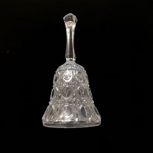 Crystal Clear Patterned Glass Bell Home Decor
